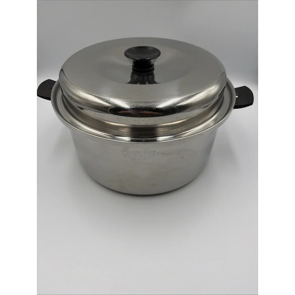 Vintage Thermo-Core Thermium Multi-Plex Stainless Steel Dutch Oven W/ Lid